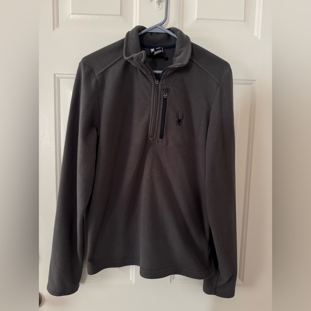 Spyder Men's Dark Gray Zip-Up Sweater